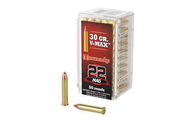 Hornady V-Max 22 Magnum Ammo 30gr 50 Rounds Hornady 22 Magnum Ammo
